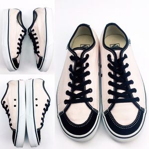 Vans Light Pink with Black Suede Toe Cap Sneakers